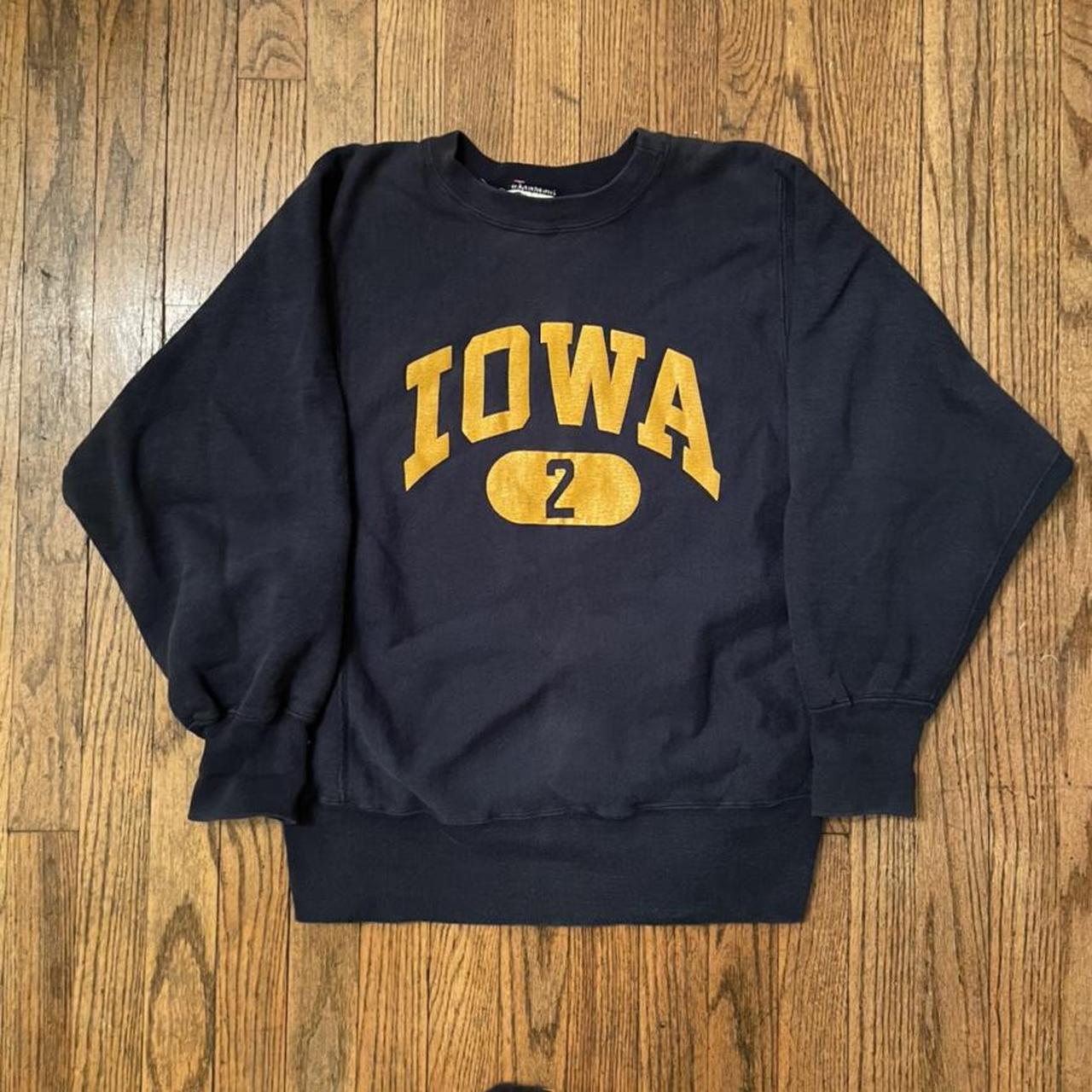 Vintage Iowa Hawkeyes Champion Reverse Weave... - Depop