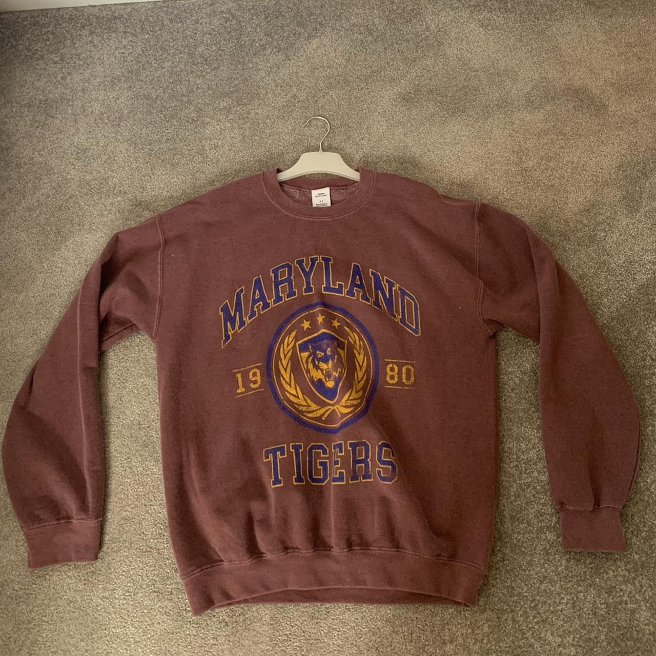 URBAN OUTFITTERS MARYLAND TIGERS SWEATSHIRT SIZE