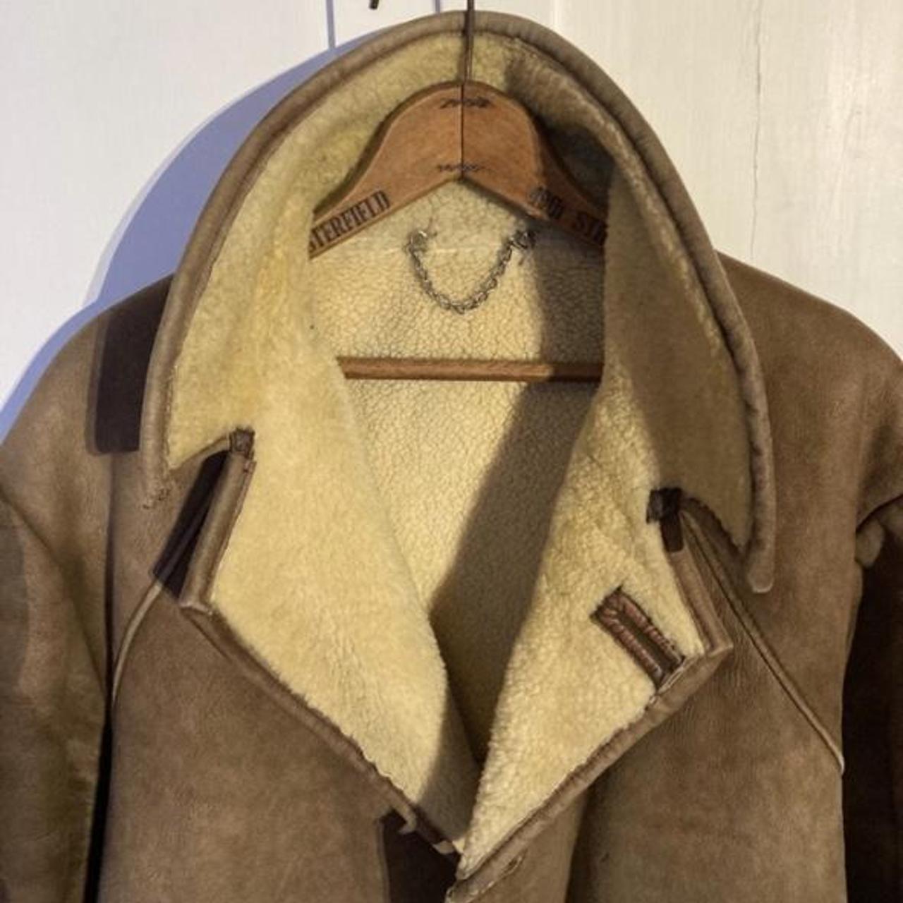 Antartex Sheepskin Coat - Men’s Brown Size :... - Depop