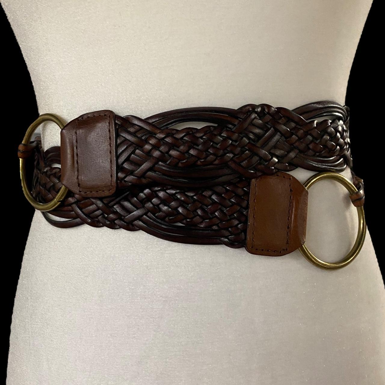 braided leather tie belt