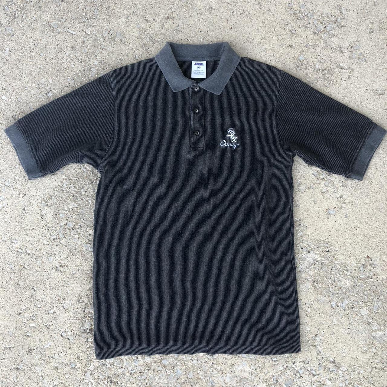 white sox polo this piece has a really lightweight - Depop