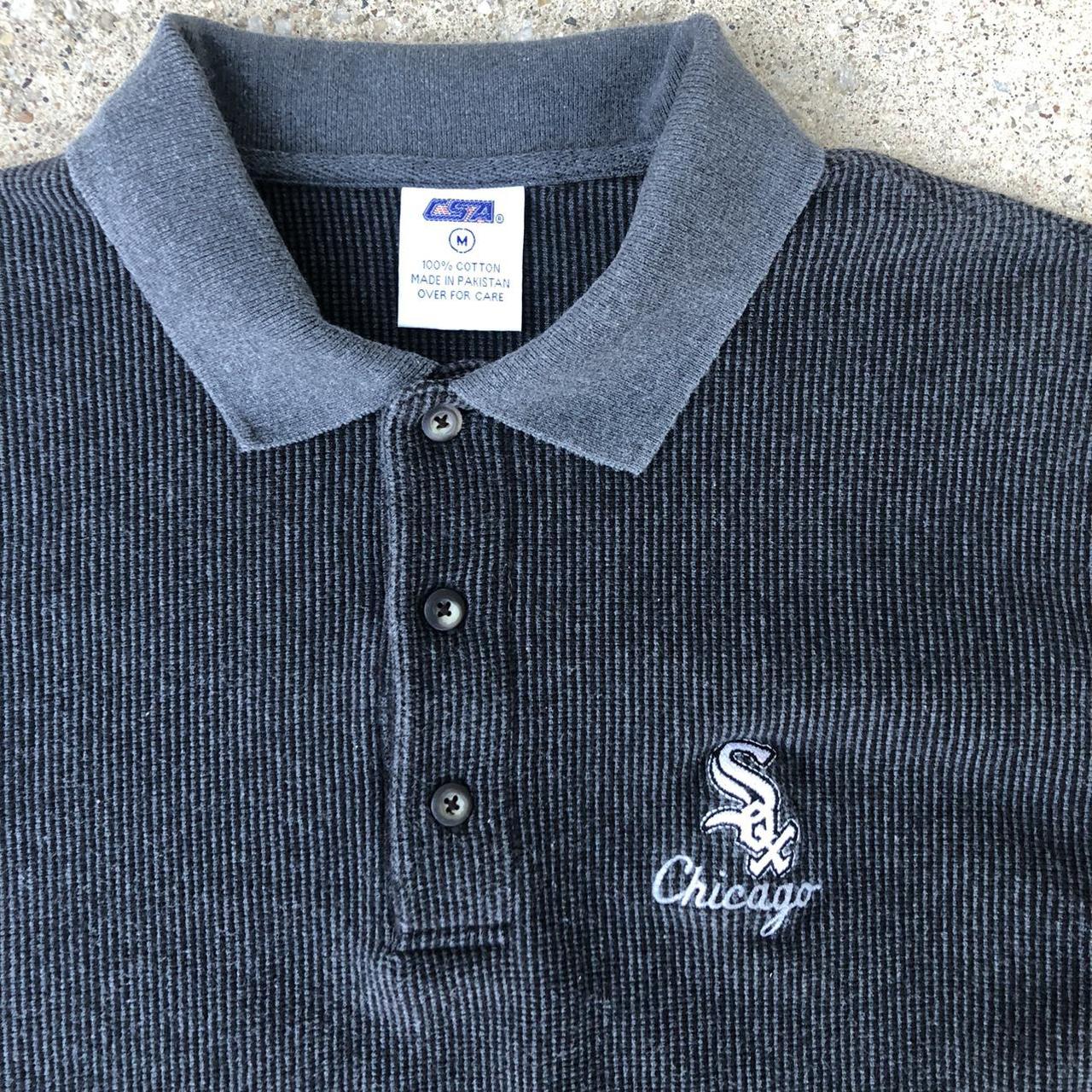 white sox polo this piece has a really lightweight - Depop