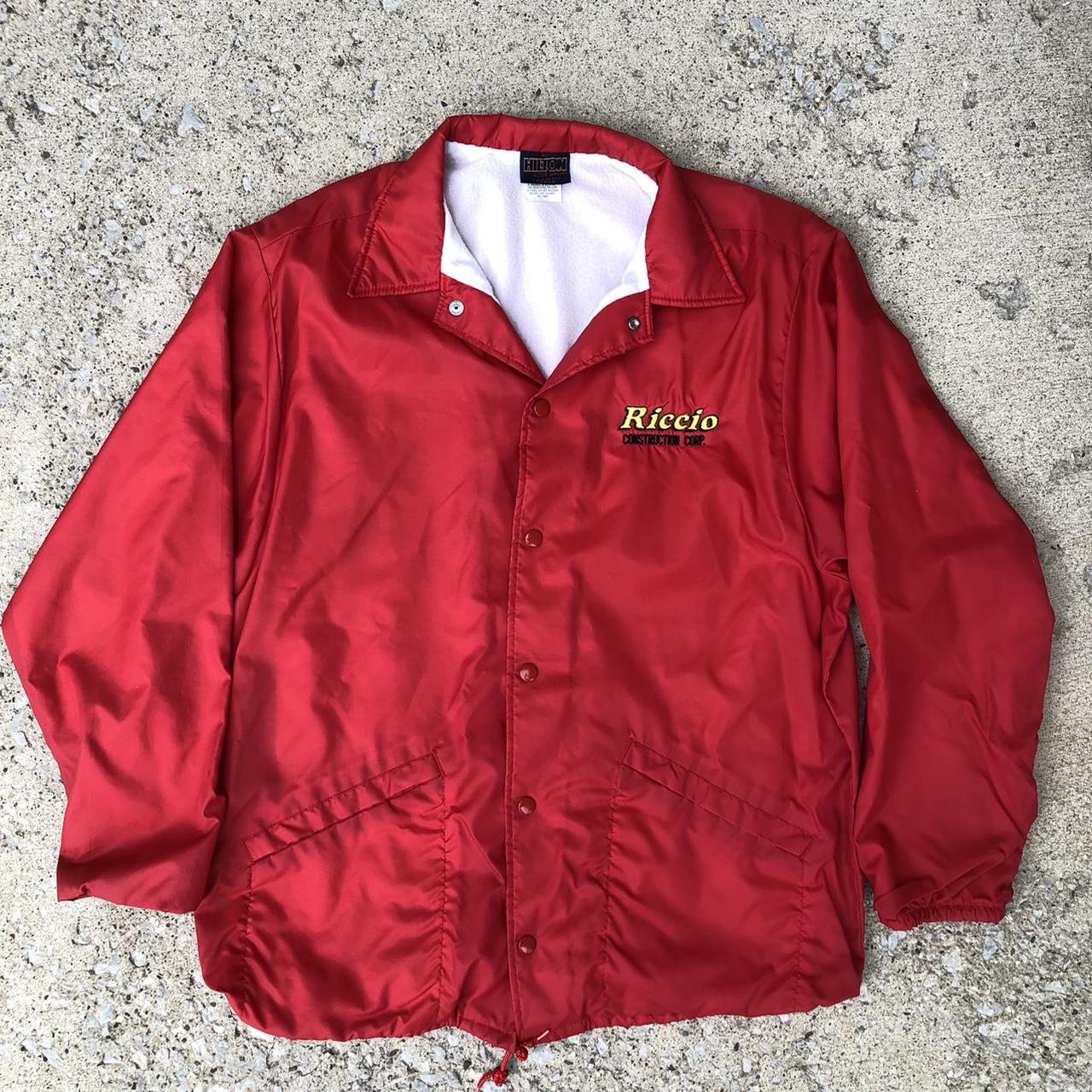 Vintage 80’s 90’s red Coaches jacket, Hilton Active... - Depop