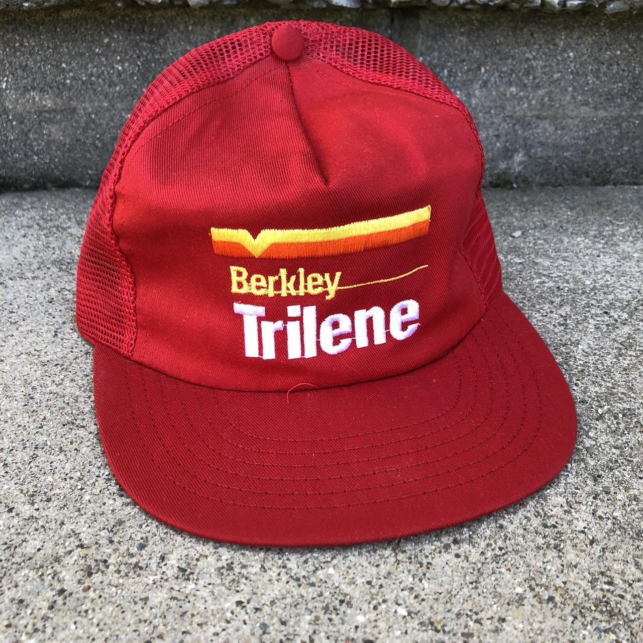 Awesome vintage 80's 90's embroidered red trucker - Depop
