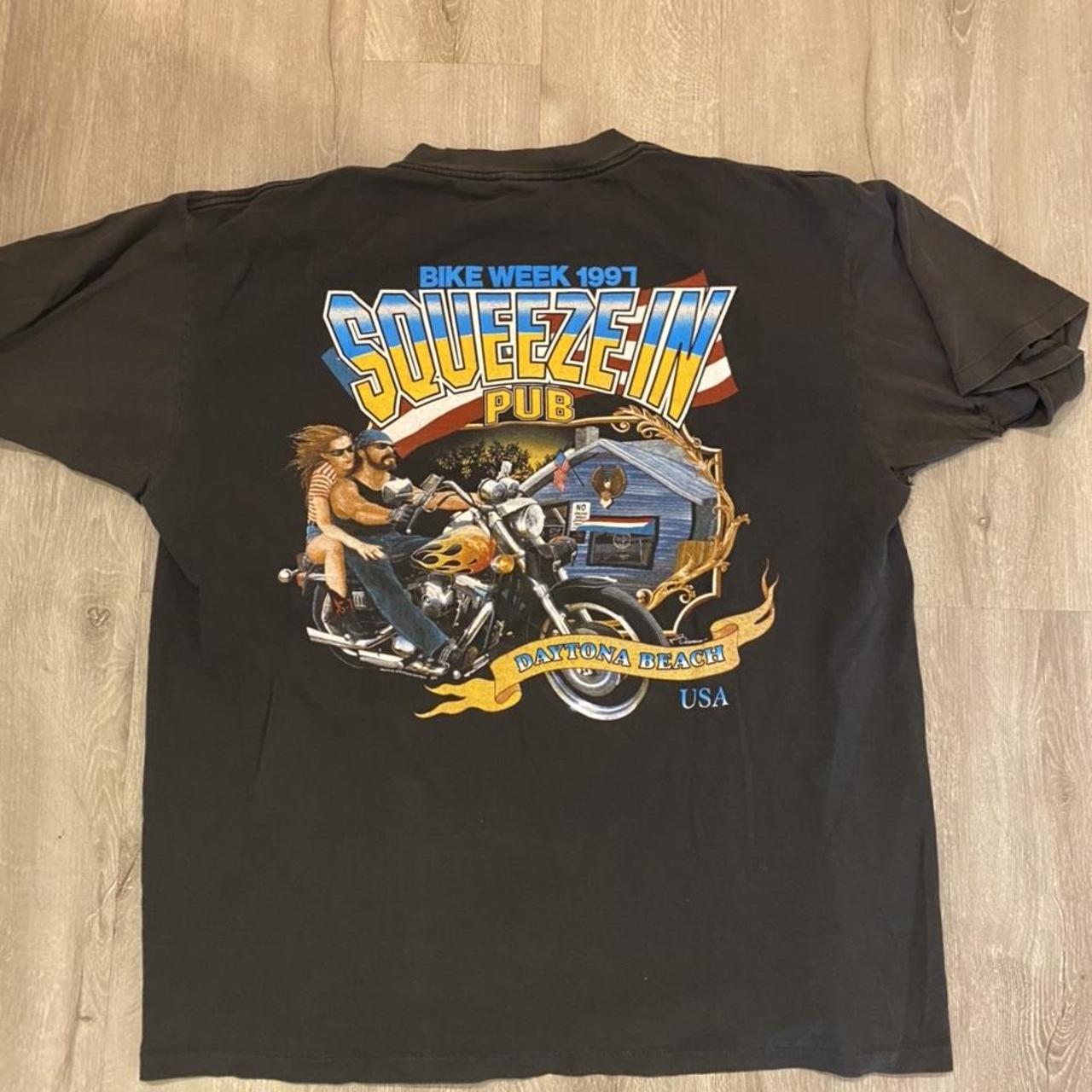 Vintage Daytona bike Week 1997 tee, size xl. Squeeze... - Depop