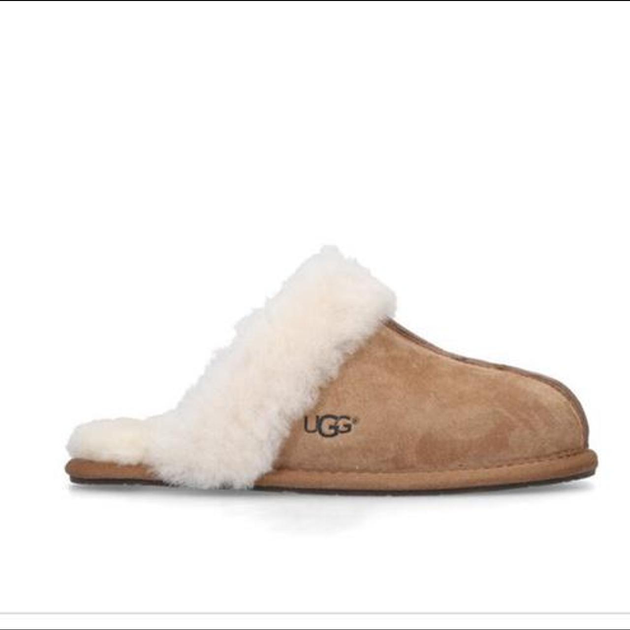 Ugg shearling tan slippers. Size UK6/EU40. Well worn... - Depop