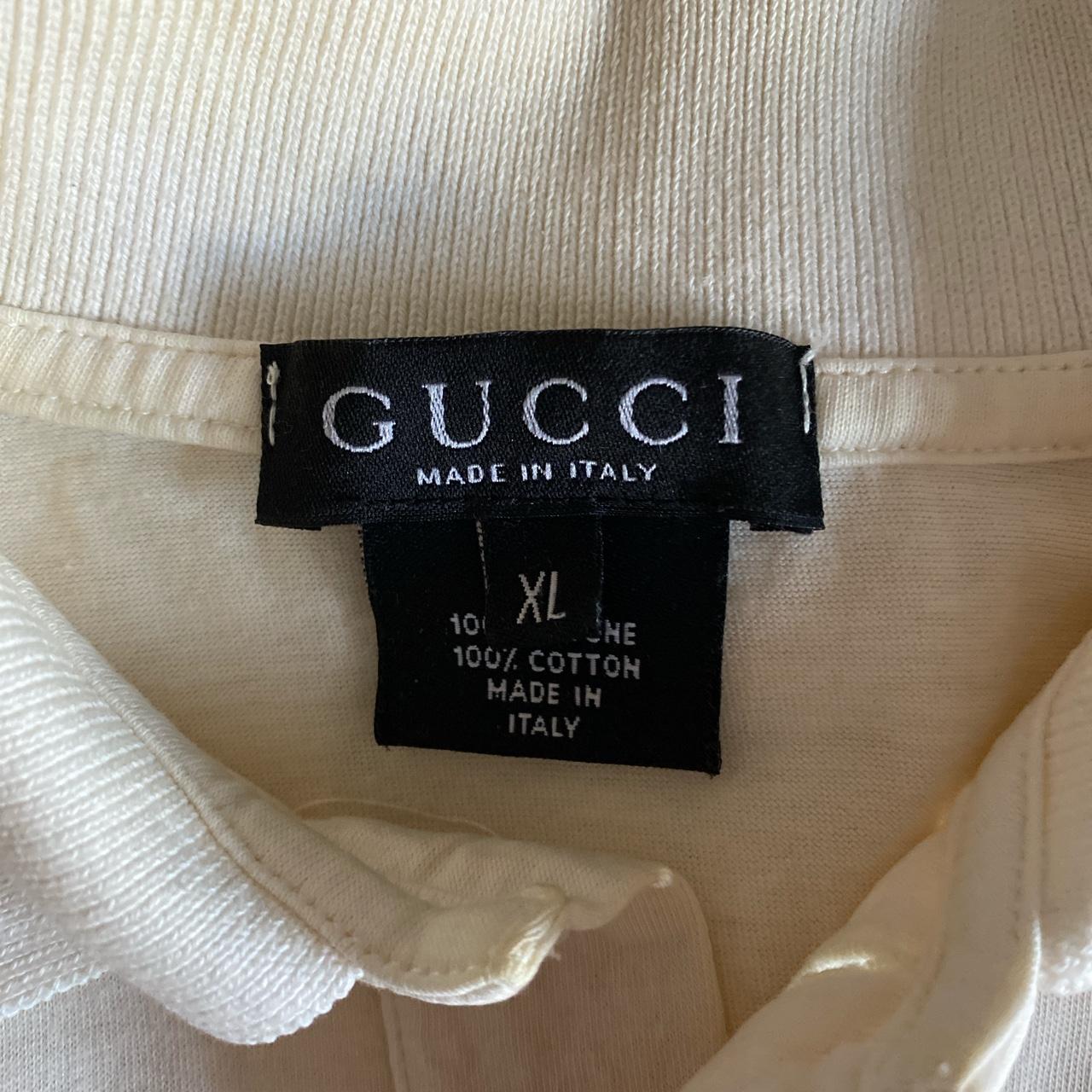 Men’s cream Gucci polo Size states XL fits a medium... - Depop