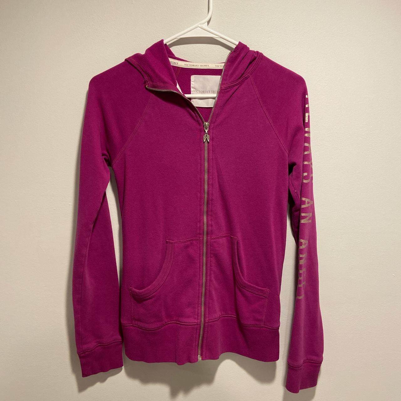 VICTORIA’S SECRET light purple vintage zip up size... - Depop