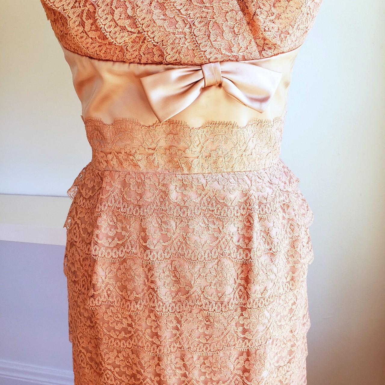 American Vintage Women's Tan and Pink Dress (2)