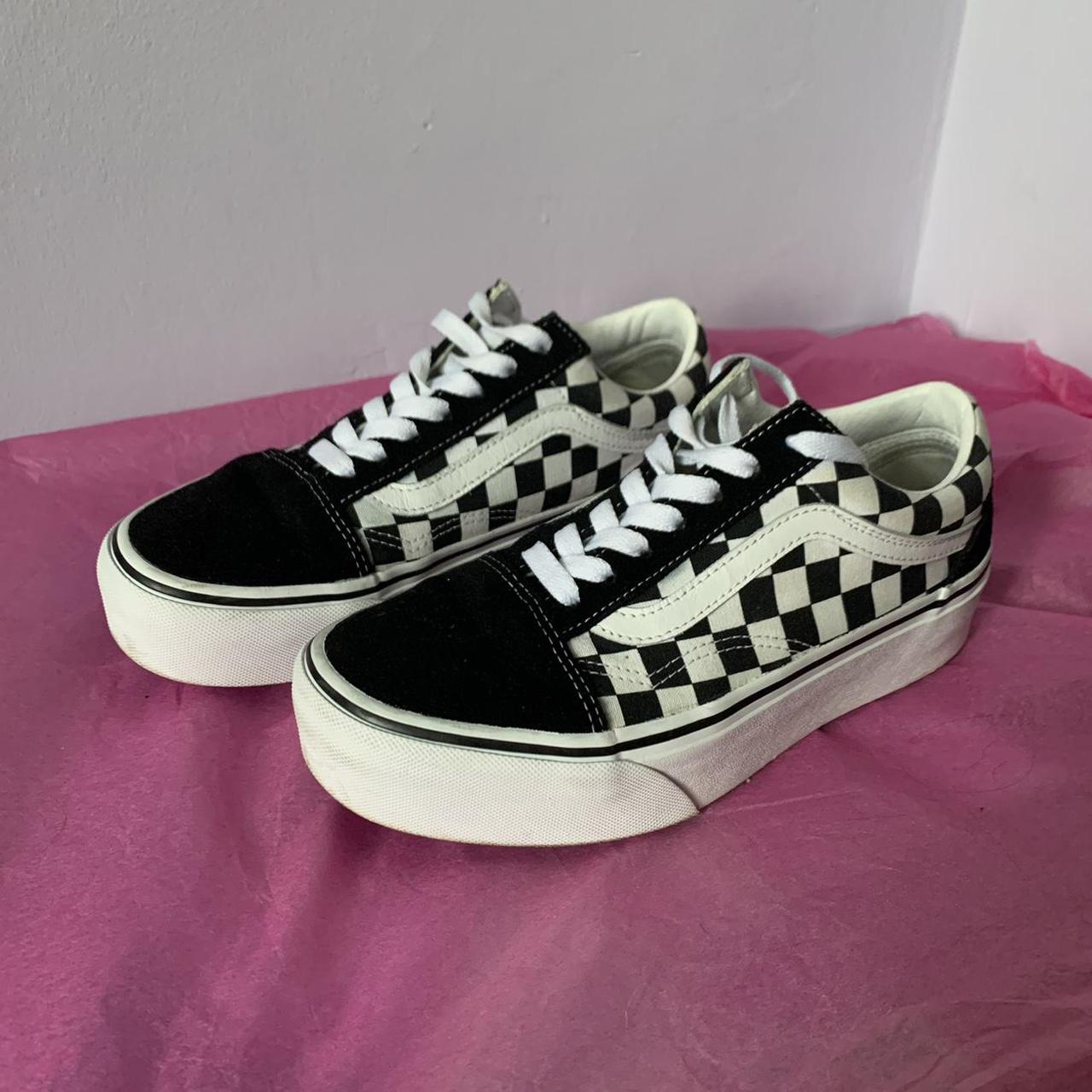 vans old skool checkerboard platform uk