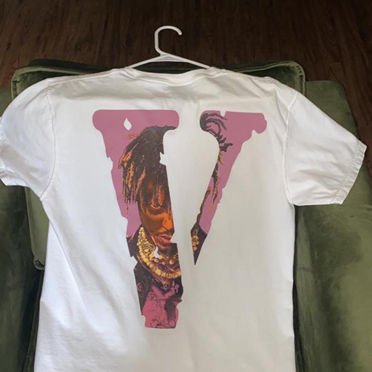 Vlone x Juice Wrld Legends Never Die TShirt “White”... Depop