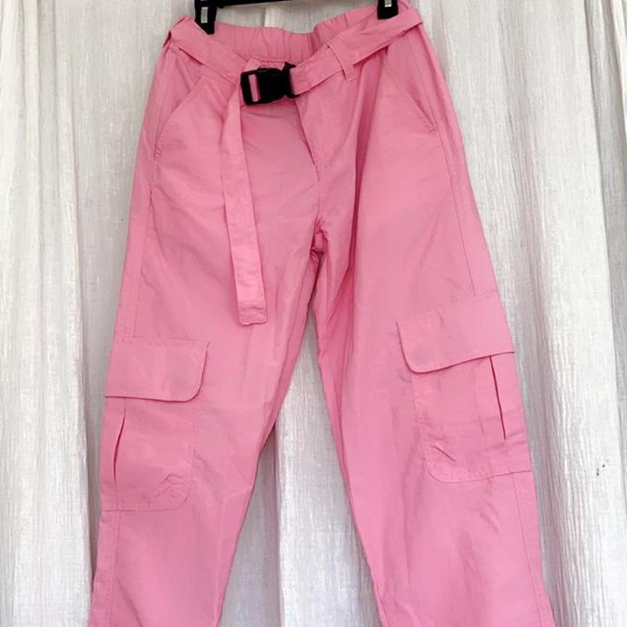 PINK CARGO PANTS brand new with tags ZUMIEZ... Depop