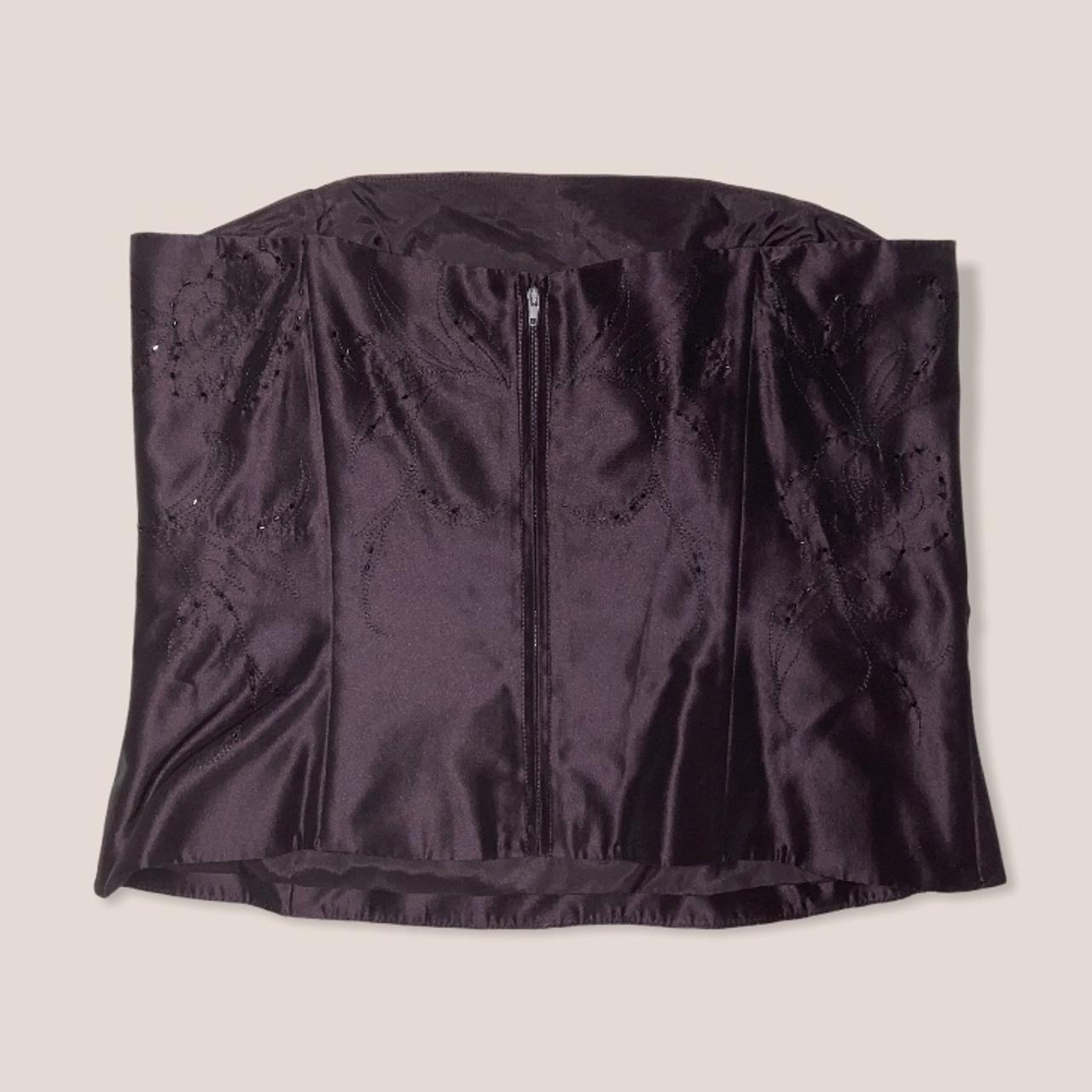 Ann Taylor Women's Purple and Black Corset (2)