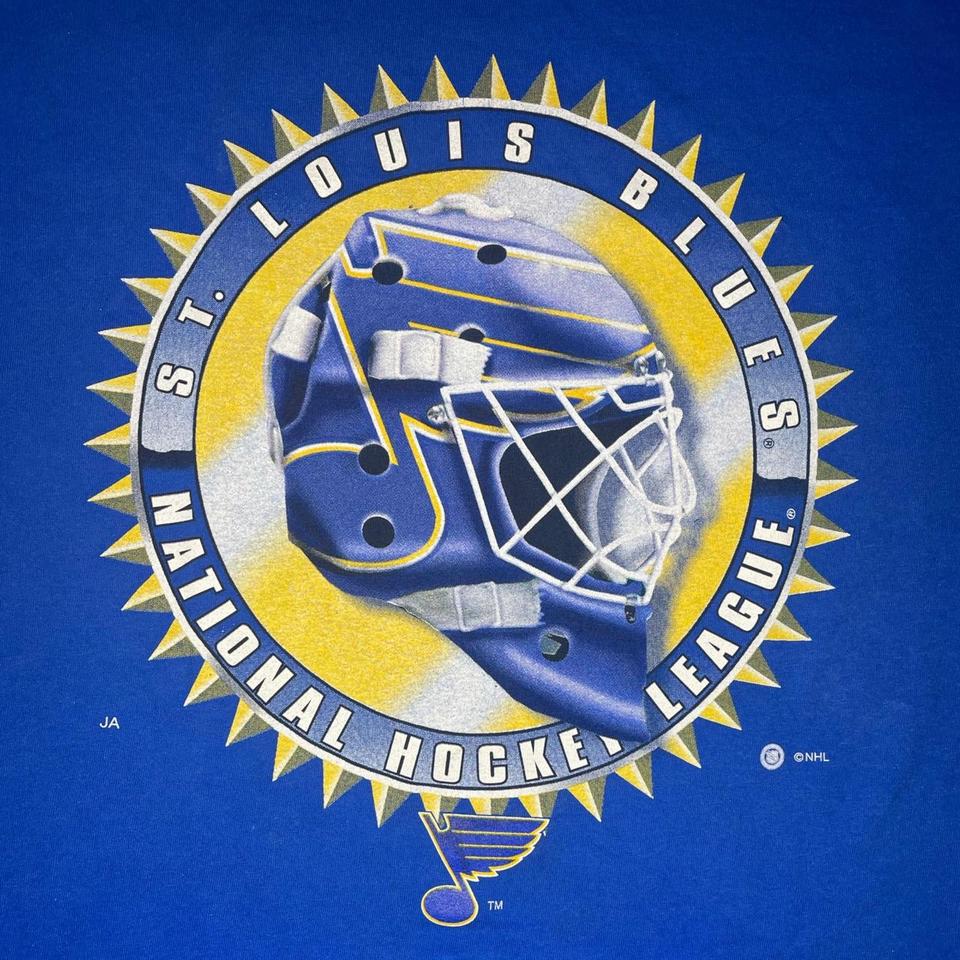 NHL St. Louis Blues Hockey 1990s Vintage Graphic - Depop