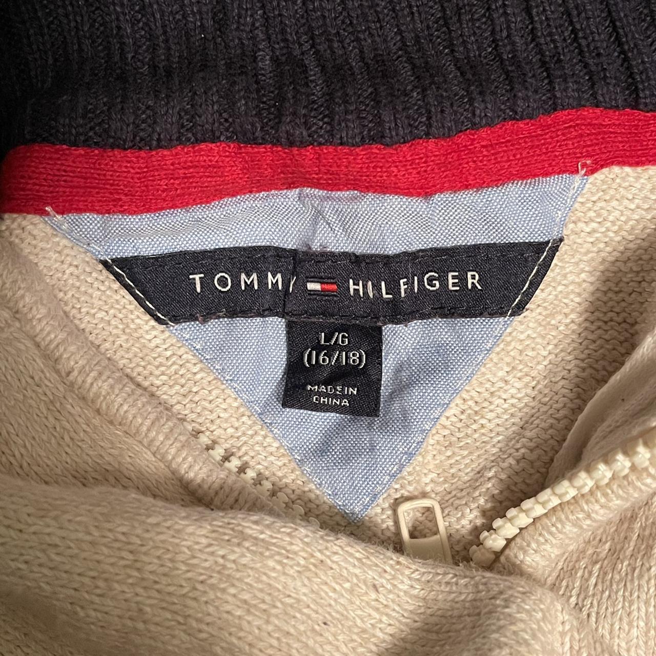 Vintage 90s/ 2000s Tommy Hilfiger quarter zipper... - Depop