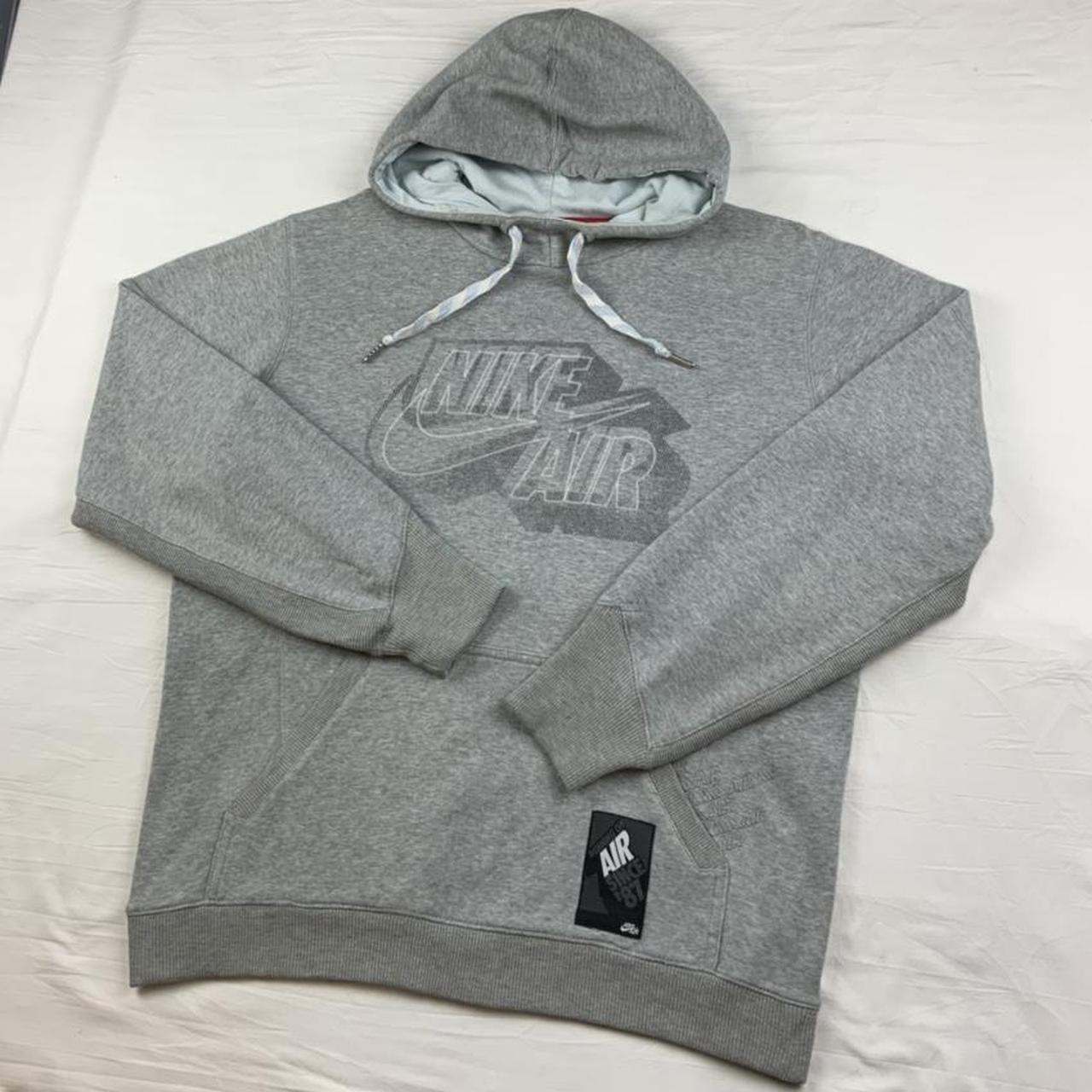 Nike Air Light Grey Rare men’s pullover hoodie... - Depop