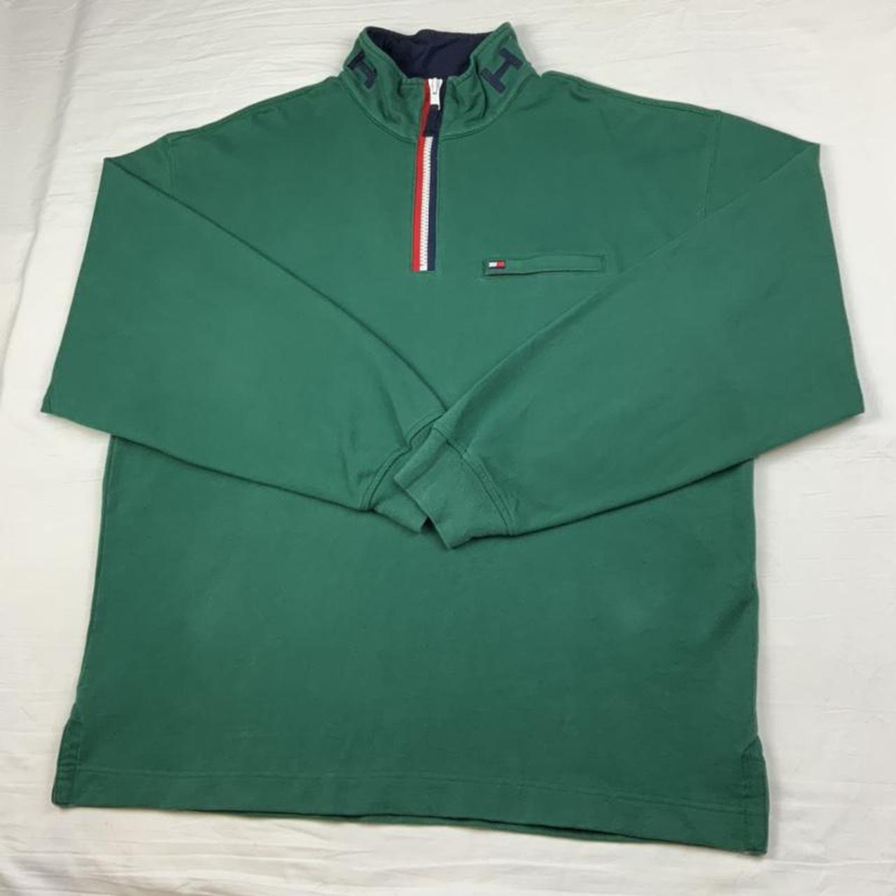 Tommy Hilfiger Men's Green Sweatshirt | Depop