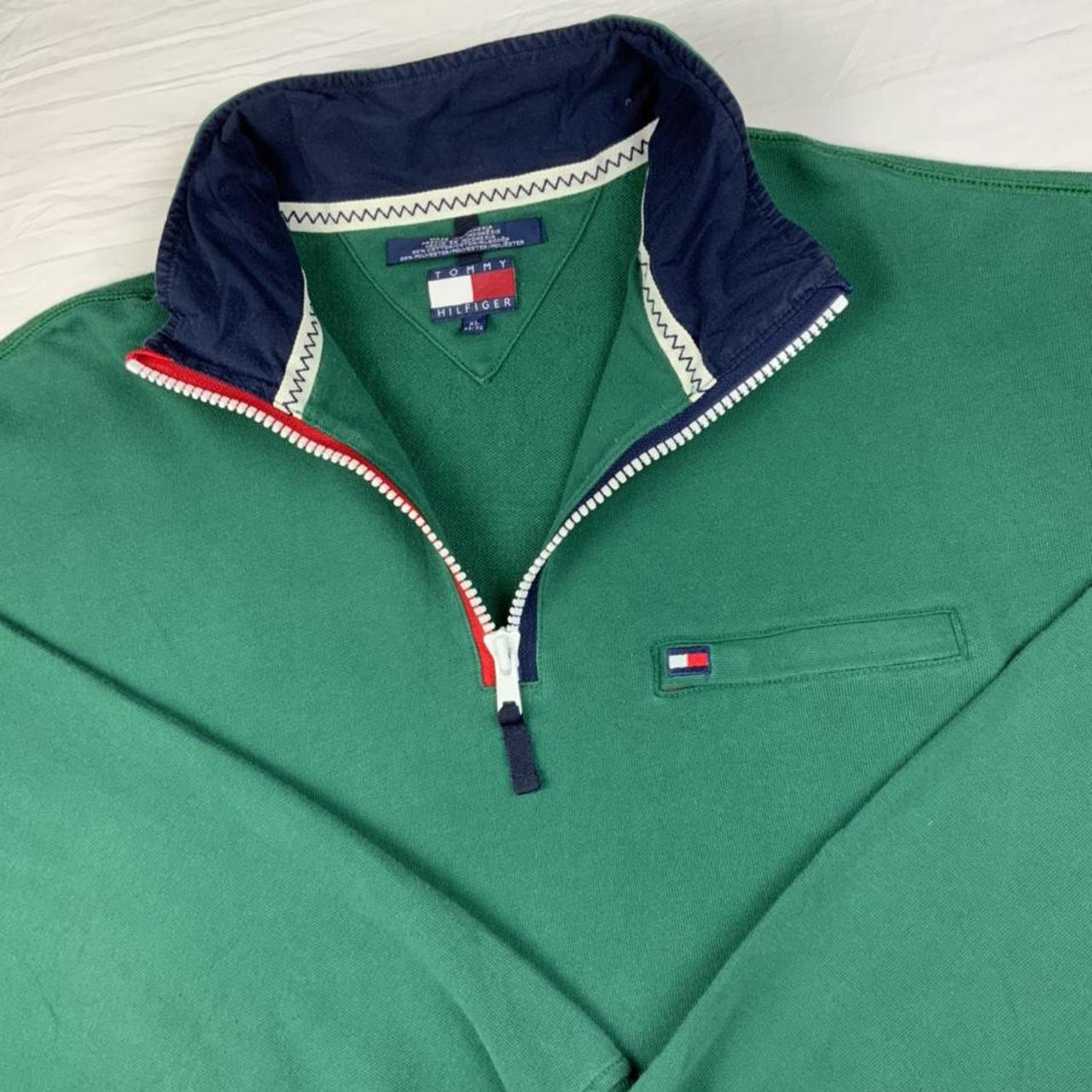 Tommy Hilfiger Men's Green Sweatshirt | Depop