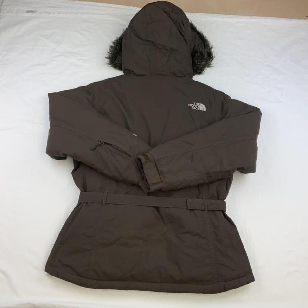 The North Face Brown 550 fur hooded women’s puffer... - Depop