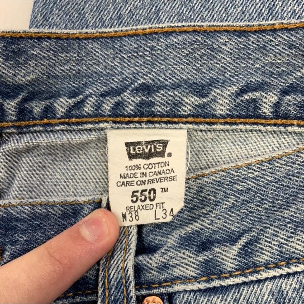 Levi's 550 blue men's denim jeans with famous logo... - Depop