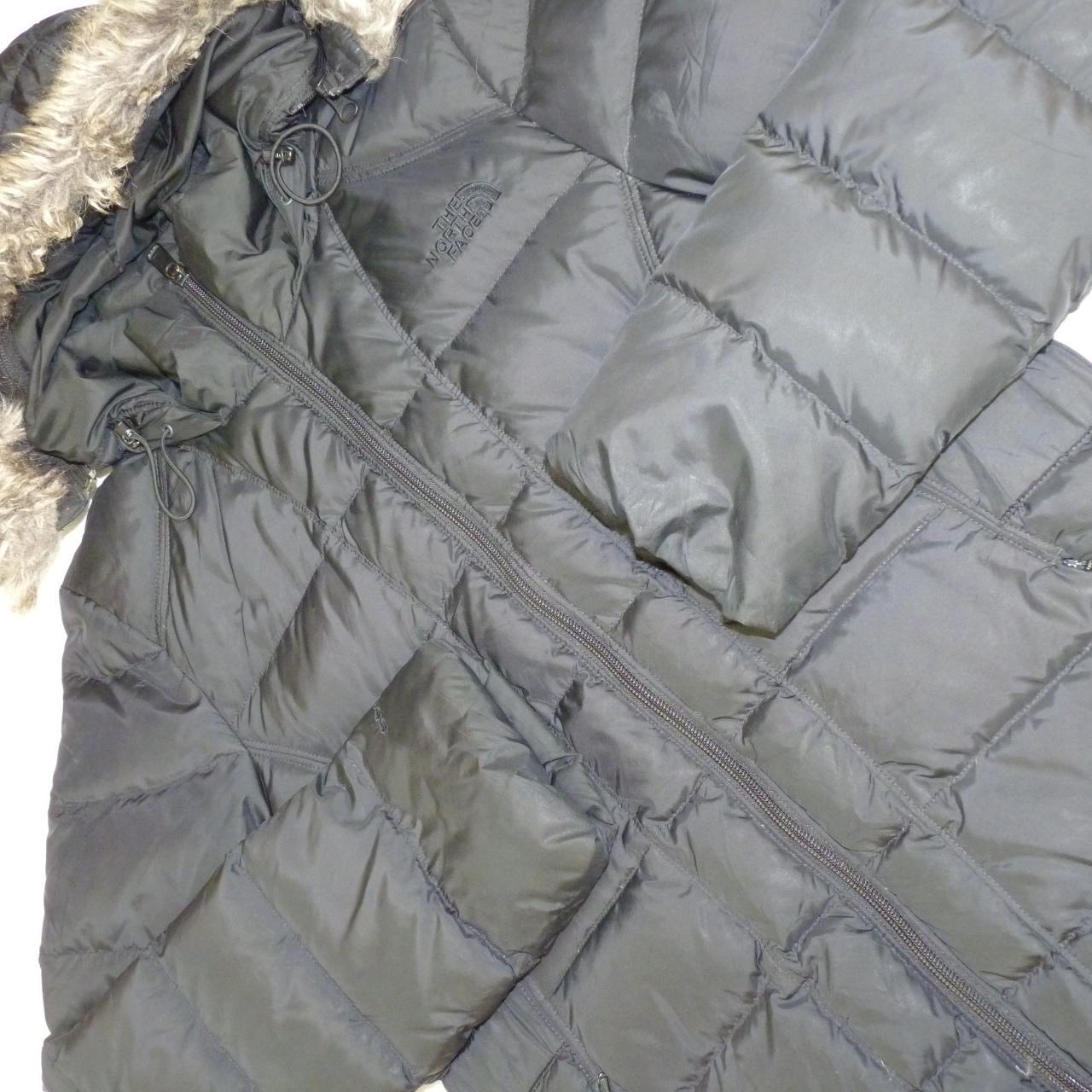 The North Face Black 550 fur hooded full zip women’s... - Depop