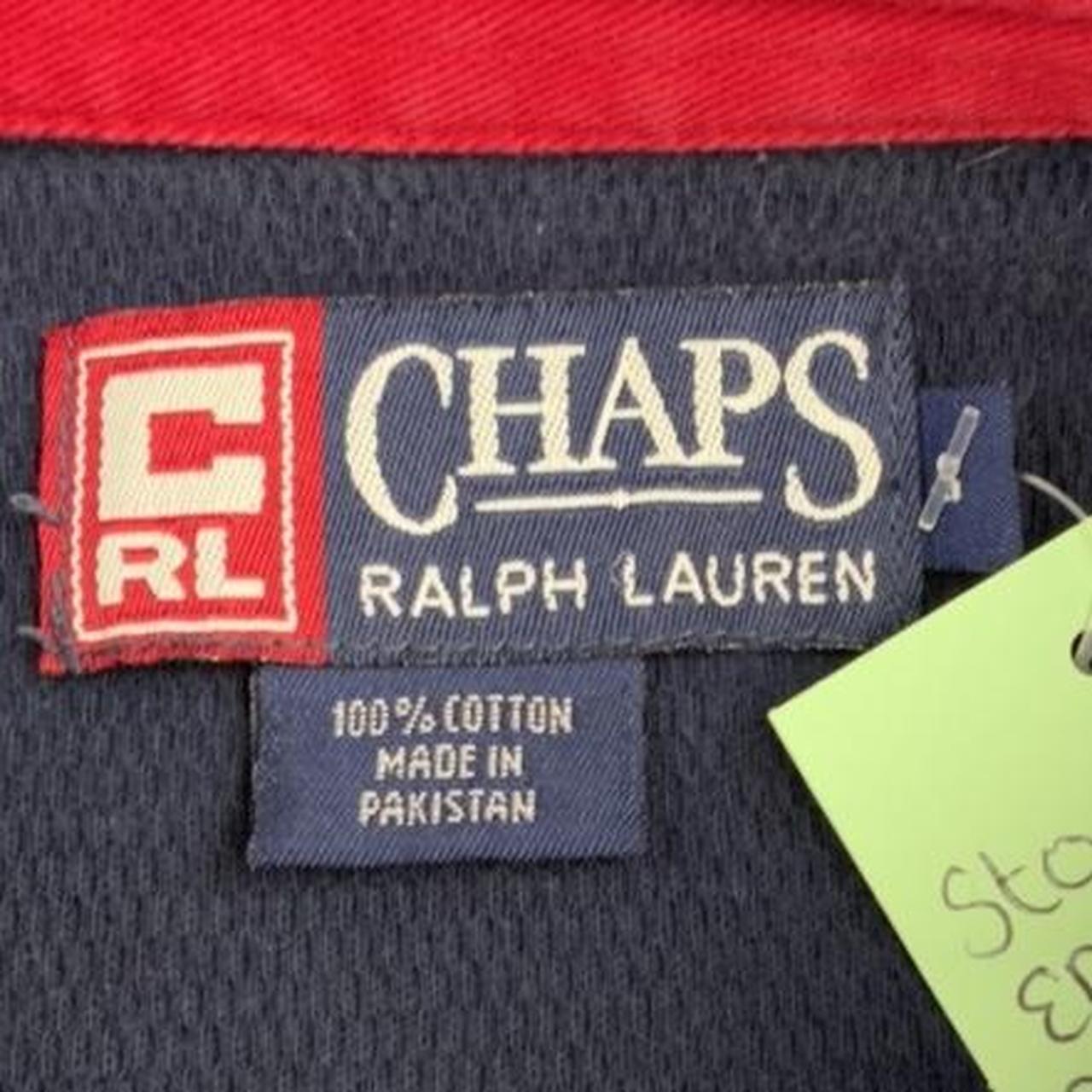 Chaps Ralph Lauren long sleeved polo shirt in navy... - Depop