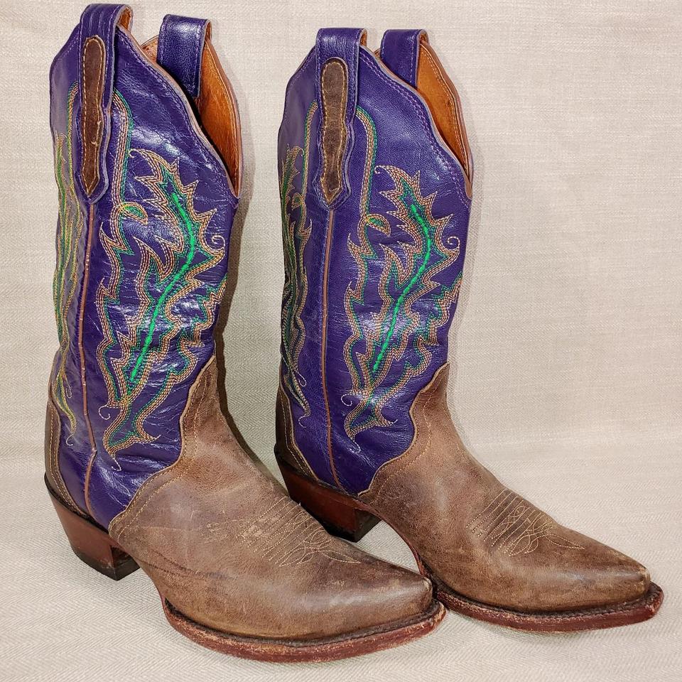 lucchese purple cowboy boots