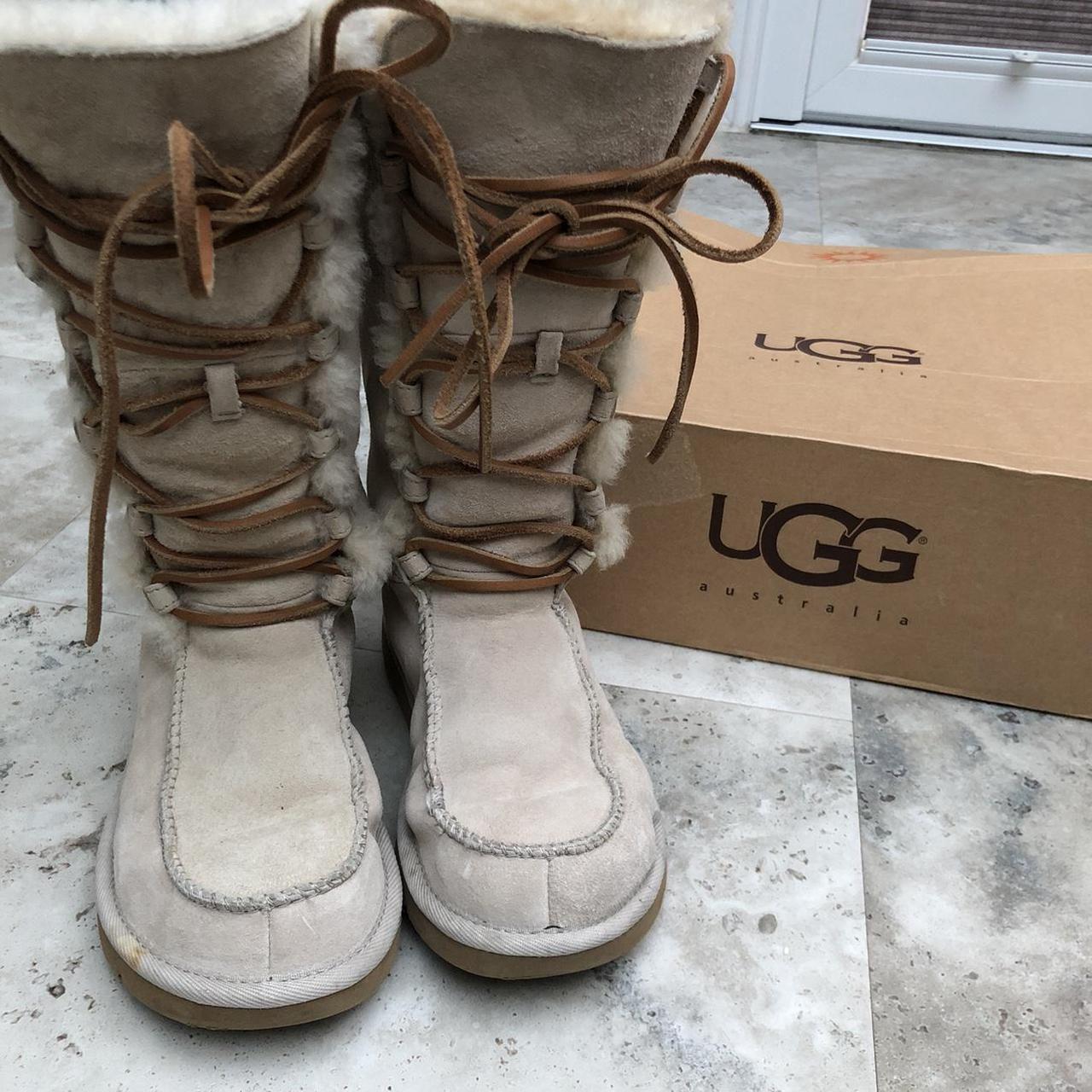 Genuine UGG Uptown II lace up boots with leather | Depop