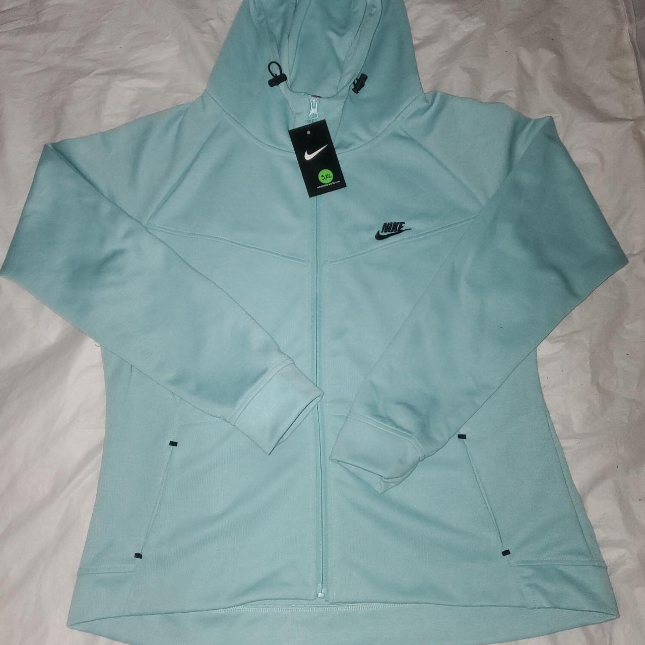 nike mint green zip up hoodie