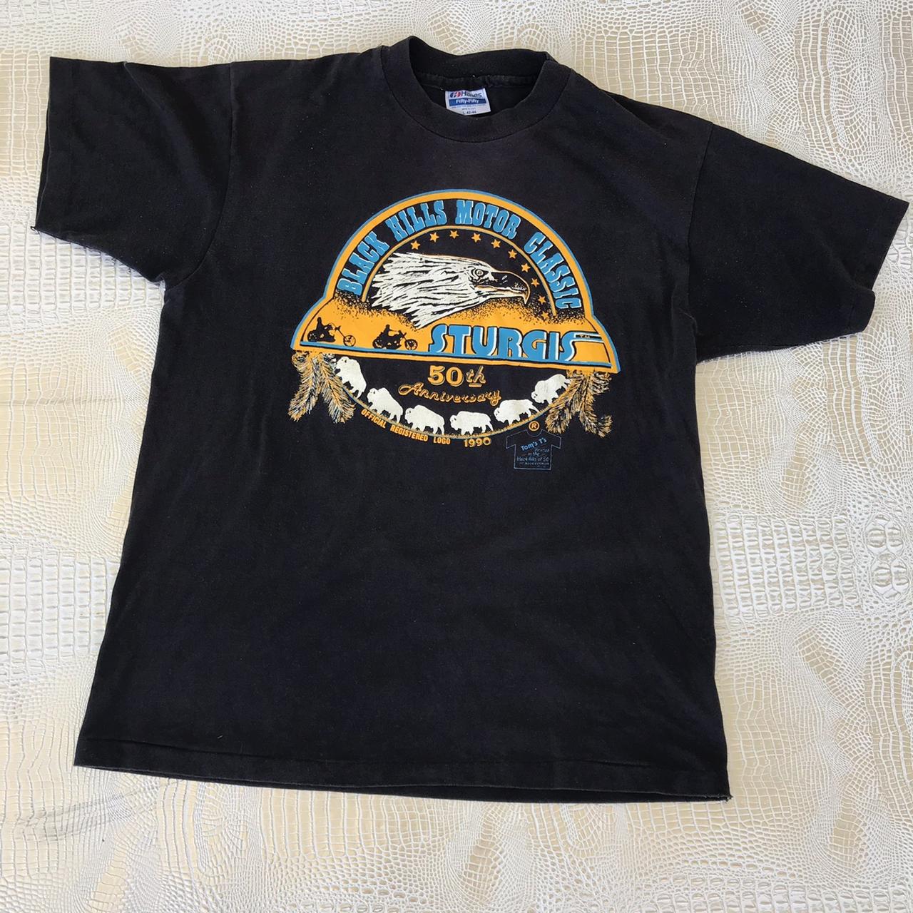 1990 Sturgis 50th Anniversary Tshirt Single Stitch - Depop