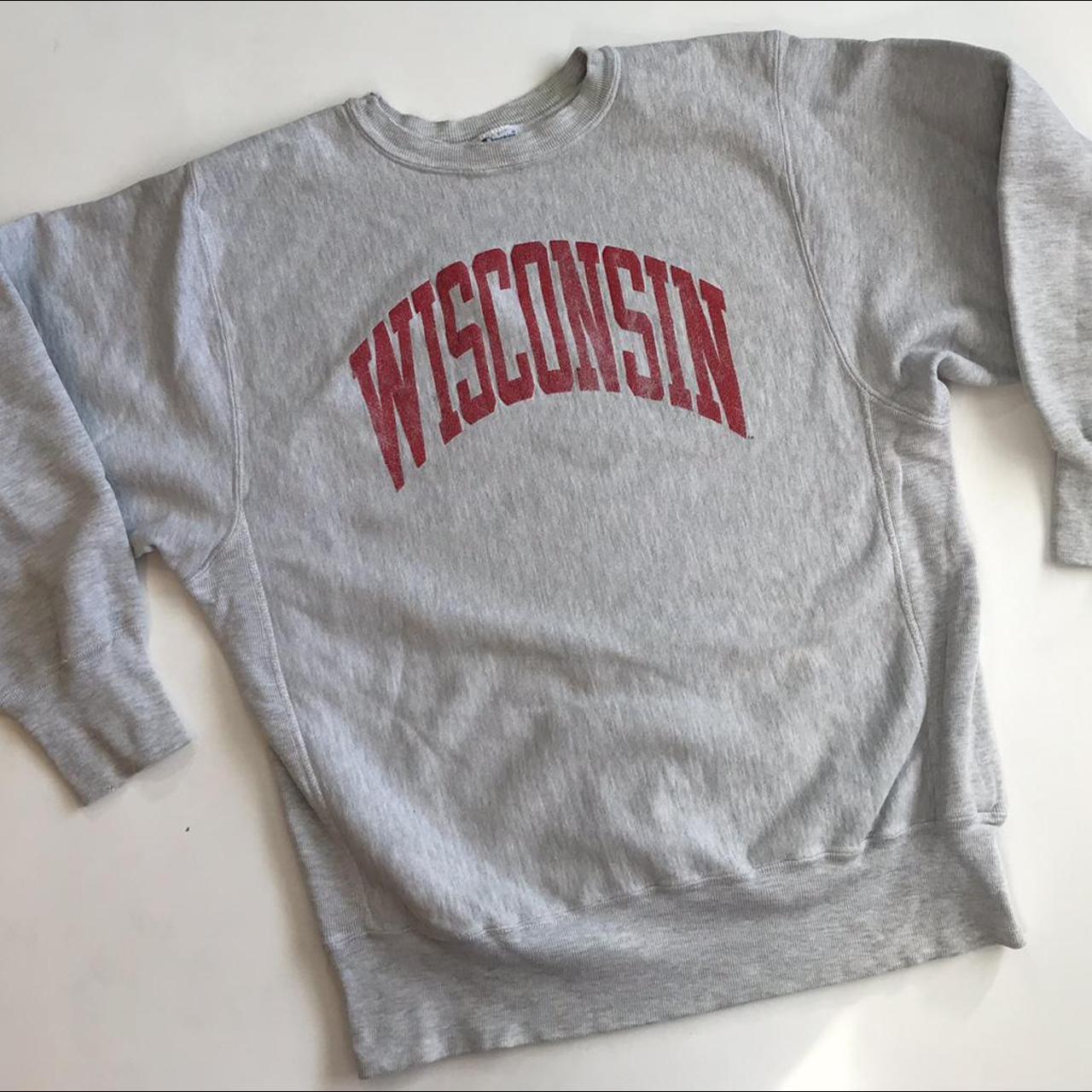 Vintage Champion Wisconsin Reverse Weave Crewneck...