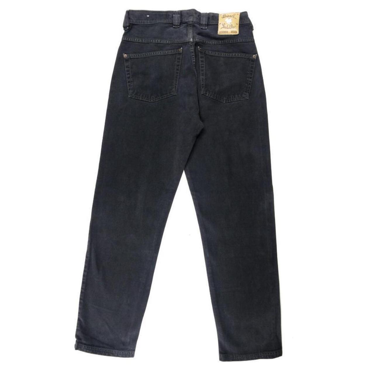 Men's vintage 90s DIESEL black straight leg jeans.... - Depop