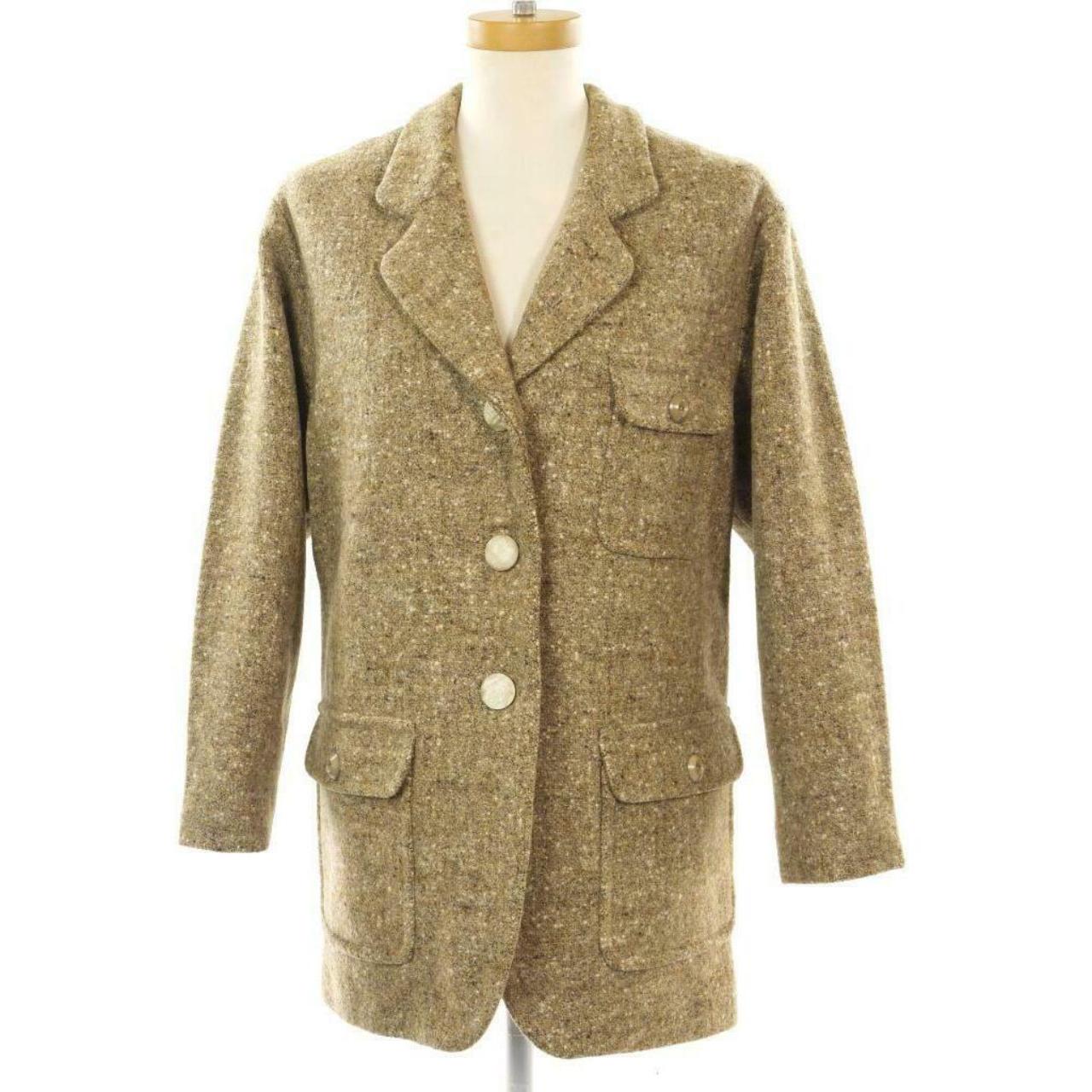 Vintage 90s EDDIE BAUER light brown tweed / wool...