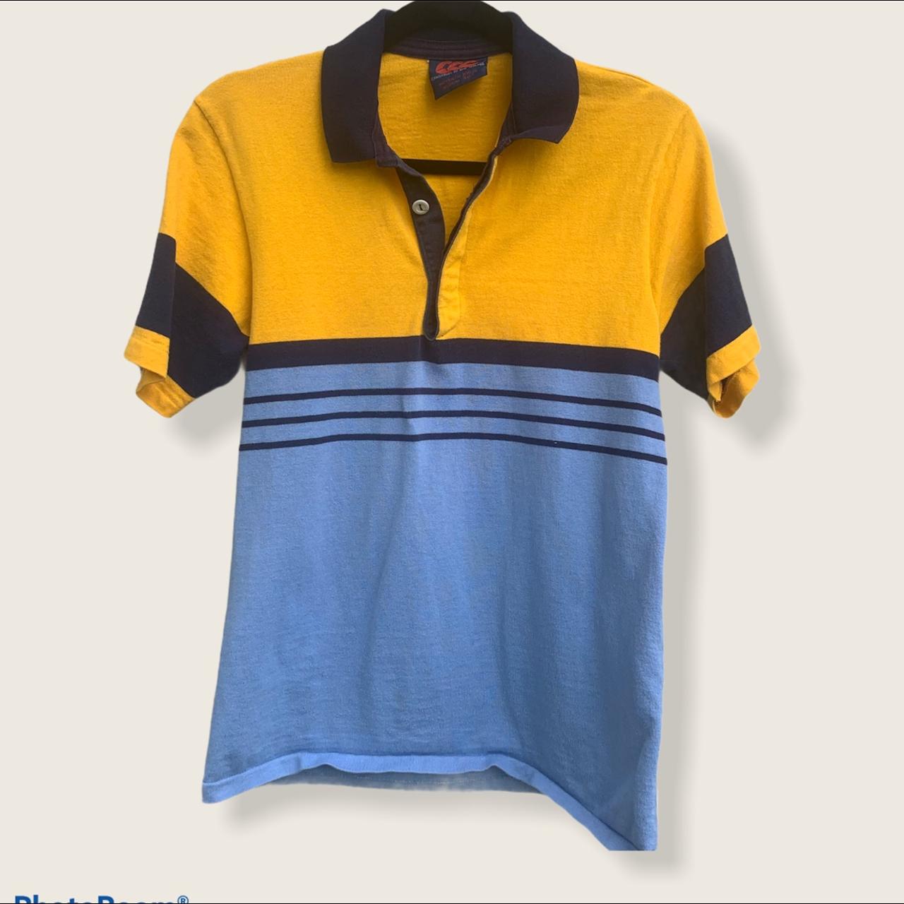 Canterbury Men's Yellow and Blue Polo-shirts