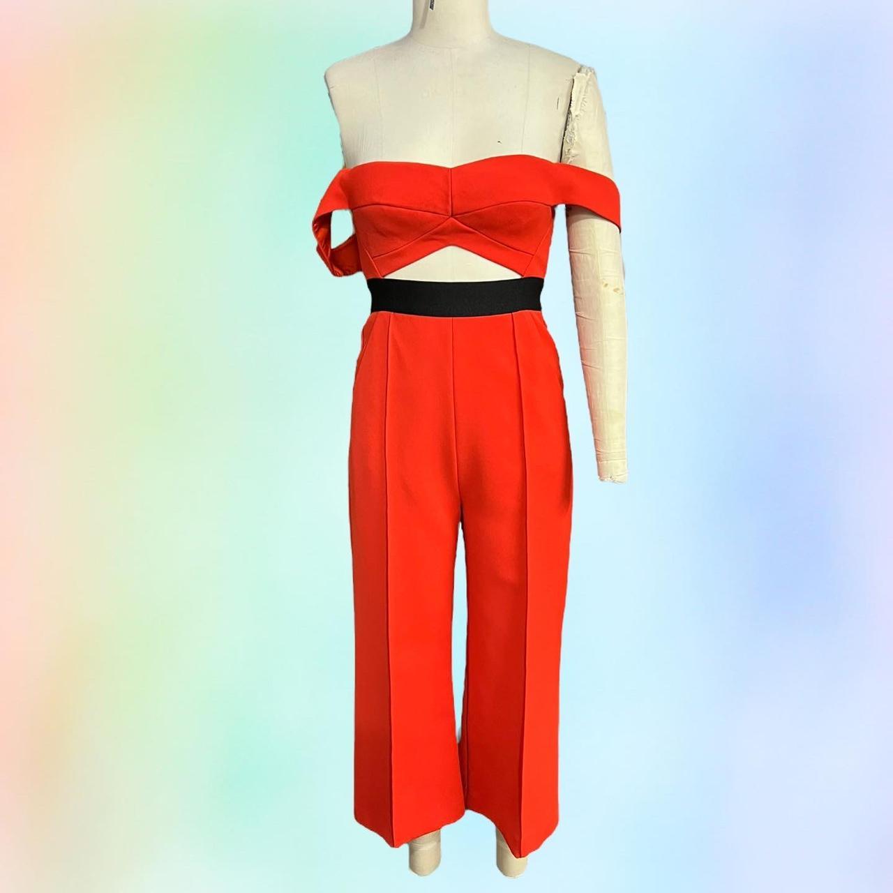 Self portrait hot sale red jumpsuit