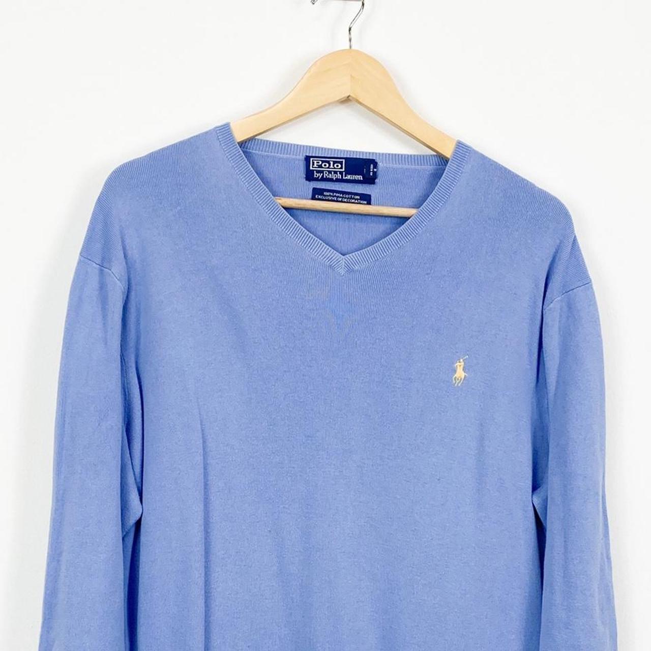 Vintage Ralph Lauren Sweatshirt Blue Fits a... Depop