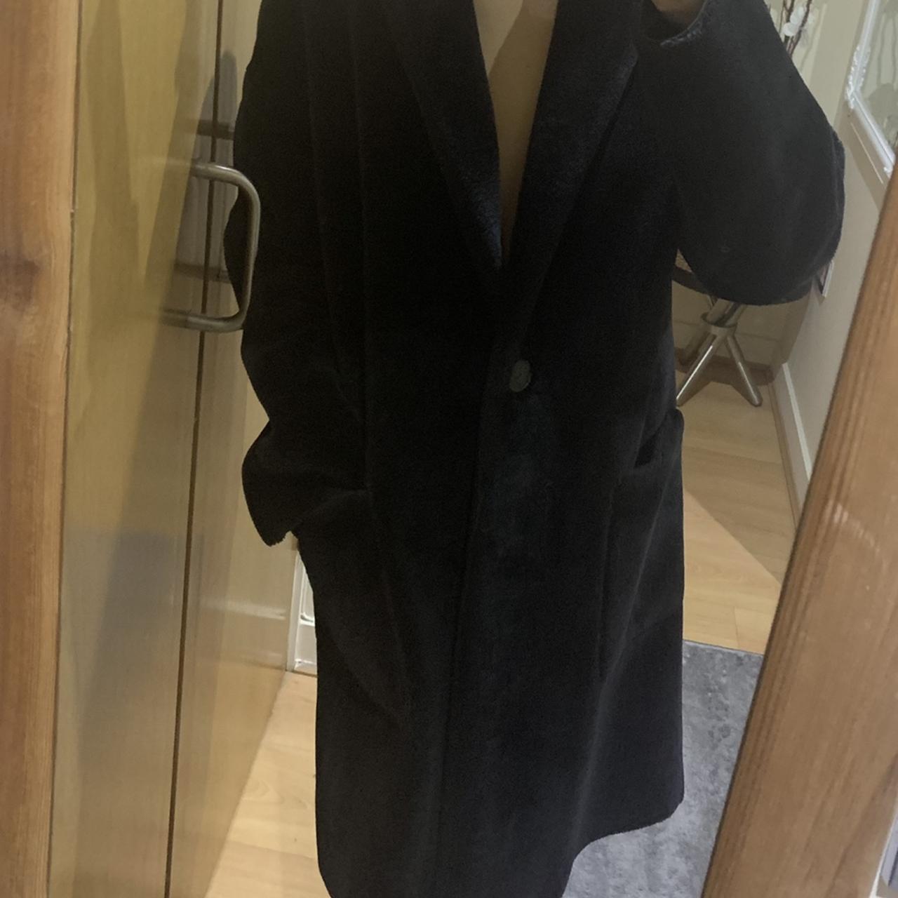 Zara Faux Fur Black Oversized Coat - Size S Will... - Depop