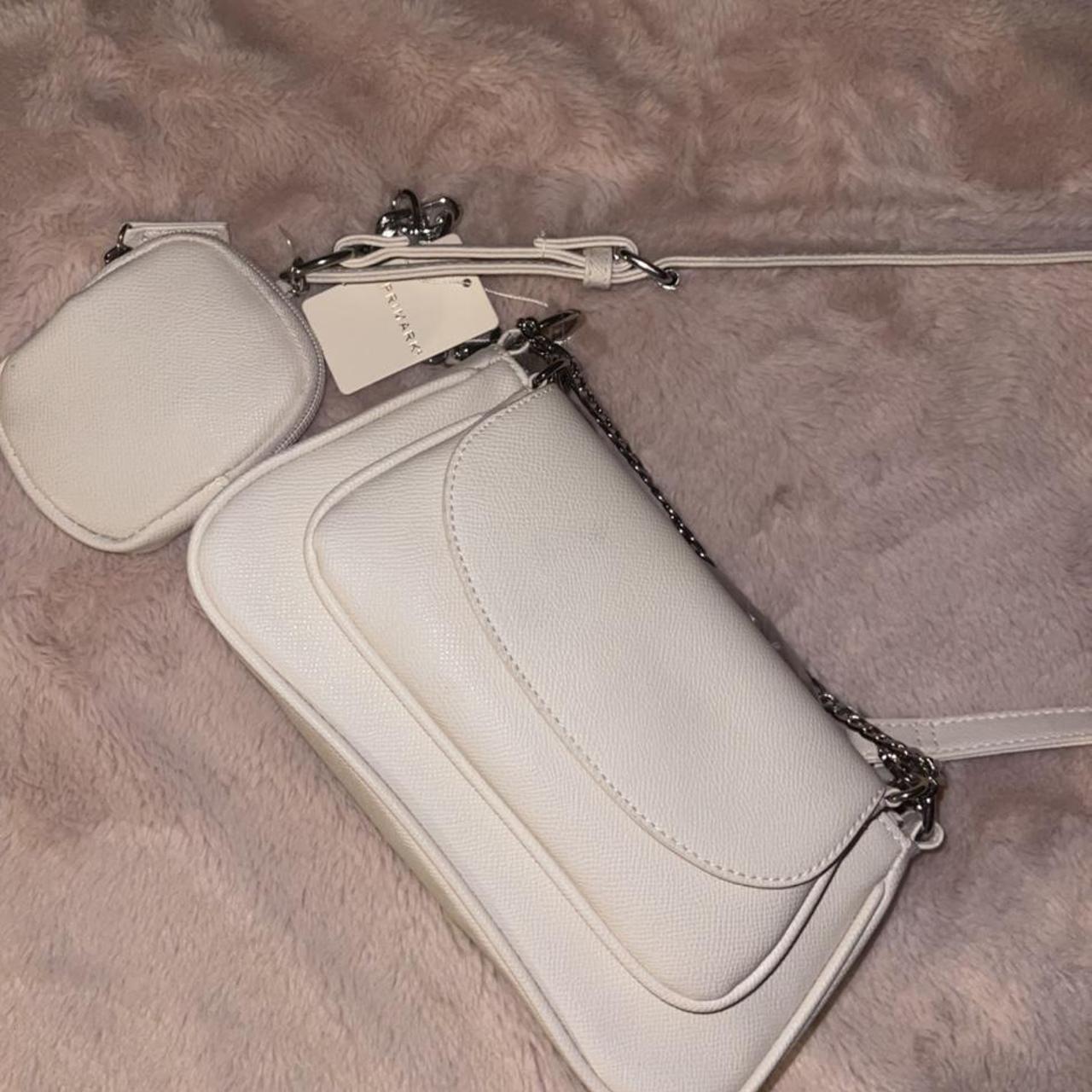 Calvin Klein Women's Marble Beige Cream Crossbody - Depop