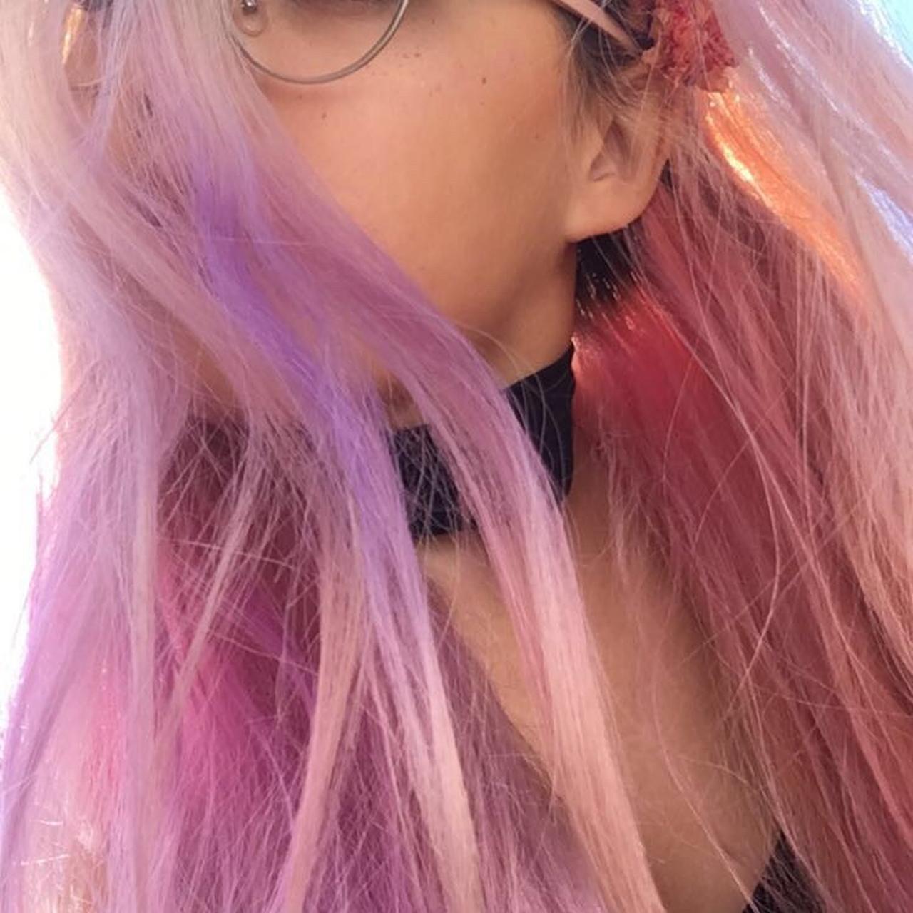 Half Split Pastel Purple And Pink Hair On Myself Depop