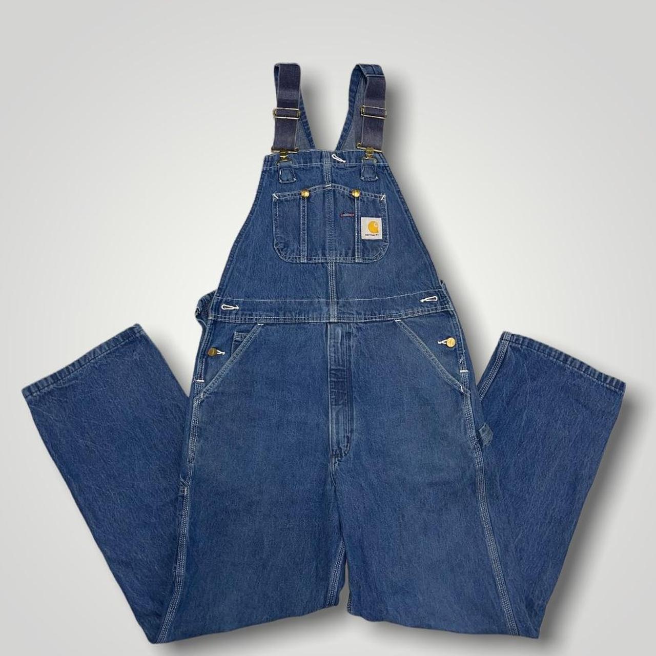 Vintage Denim Carhartt Overalls Sz no tag Good... Depop