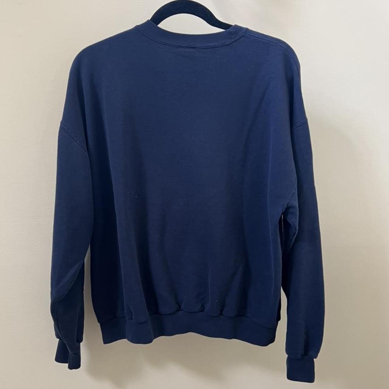 Men's Navy and White Sweatshirt | Depop