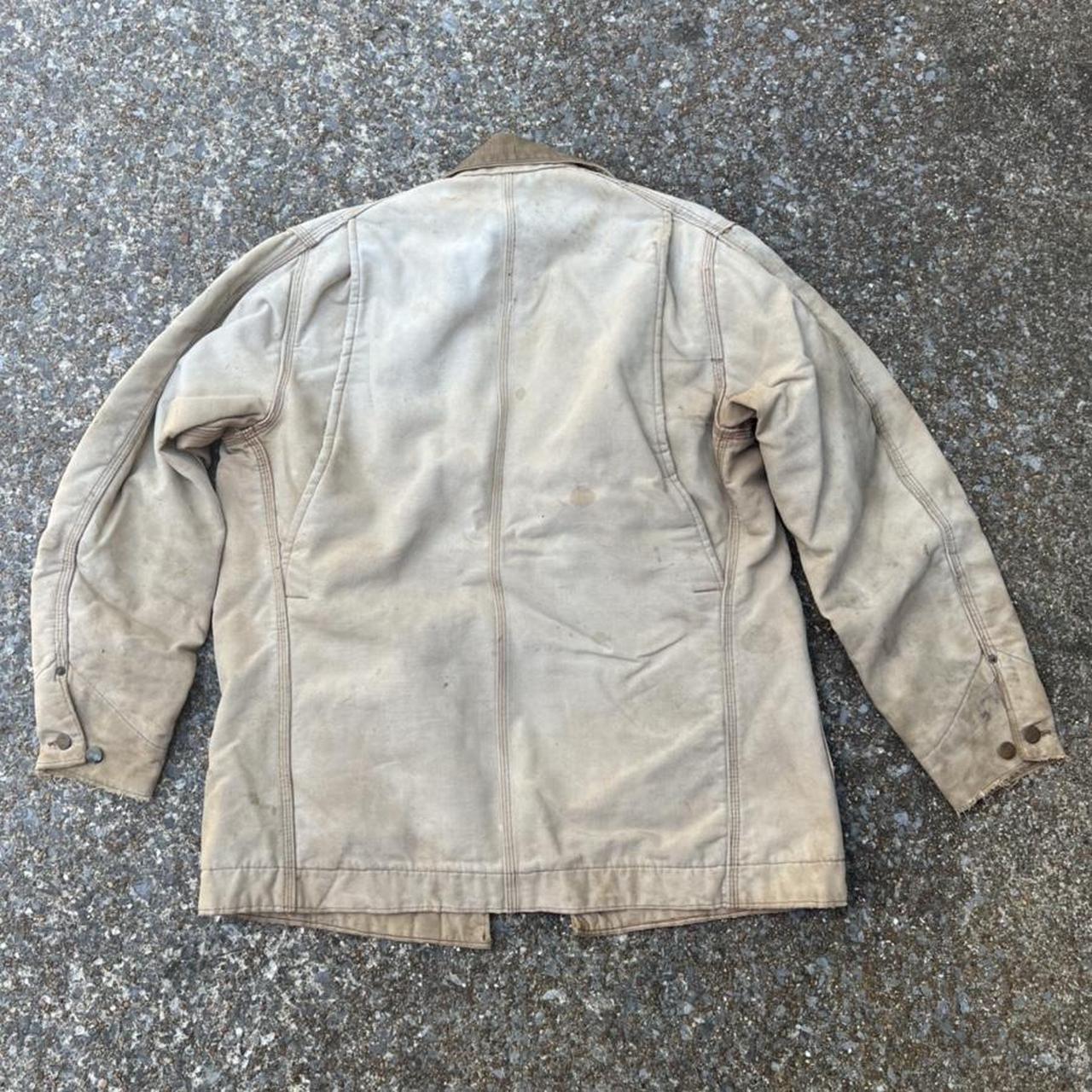 Carhartt Men's Brown and Tan Jacket Depop