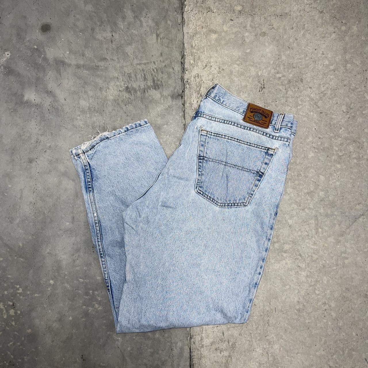 Vintage Tommy Hilfiger Jeans size no tag small... Depop