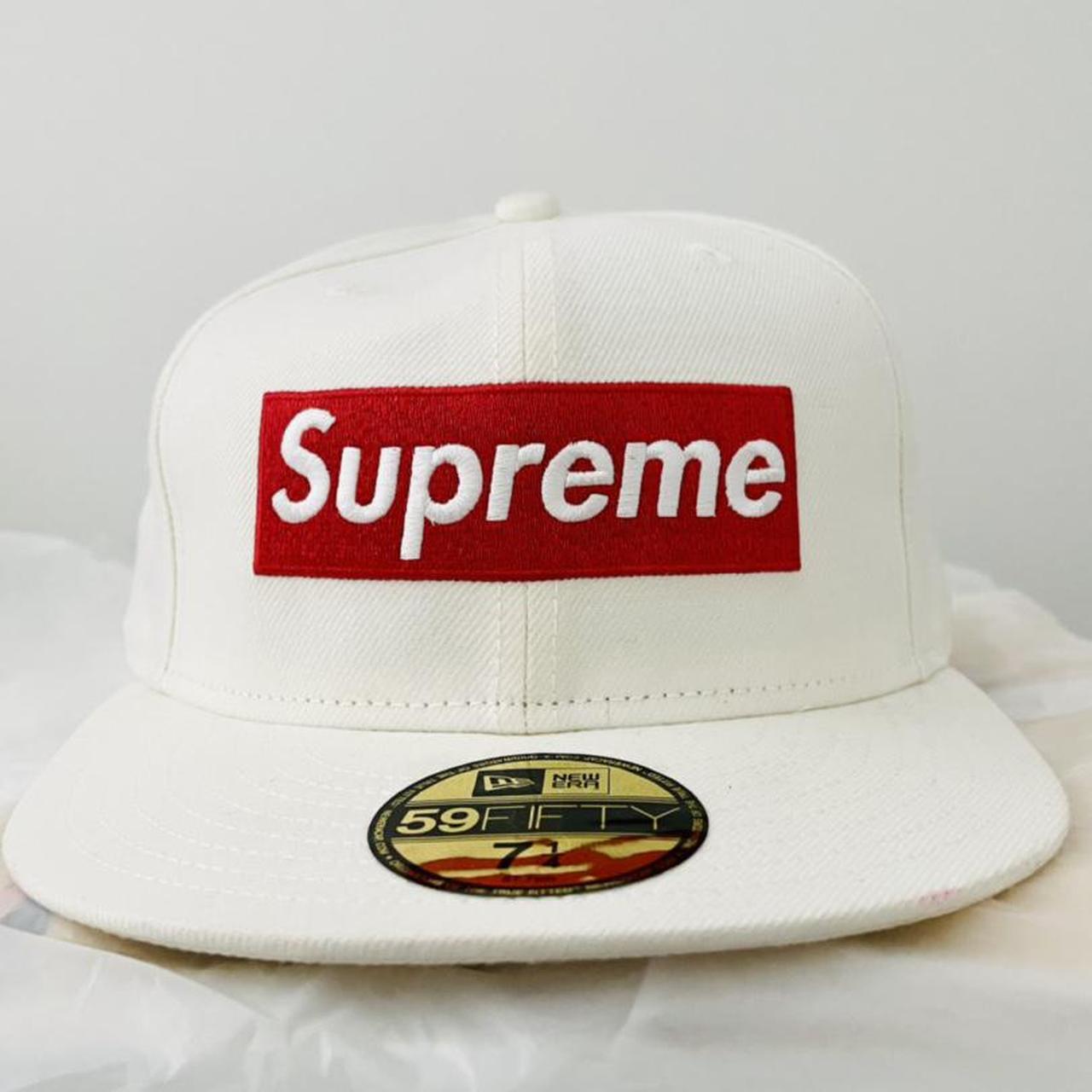 Supreme New York x New Era 59fifty Box Logo Fitted... - Depop