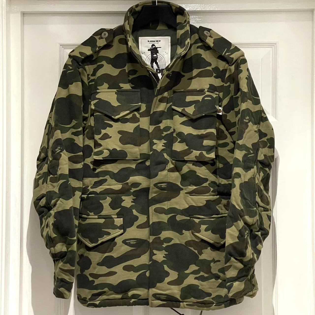 A bathing Ape Bape M65 Jersey Field Jacket Size