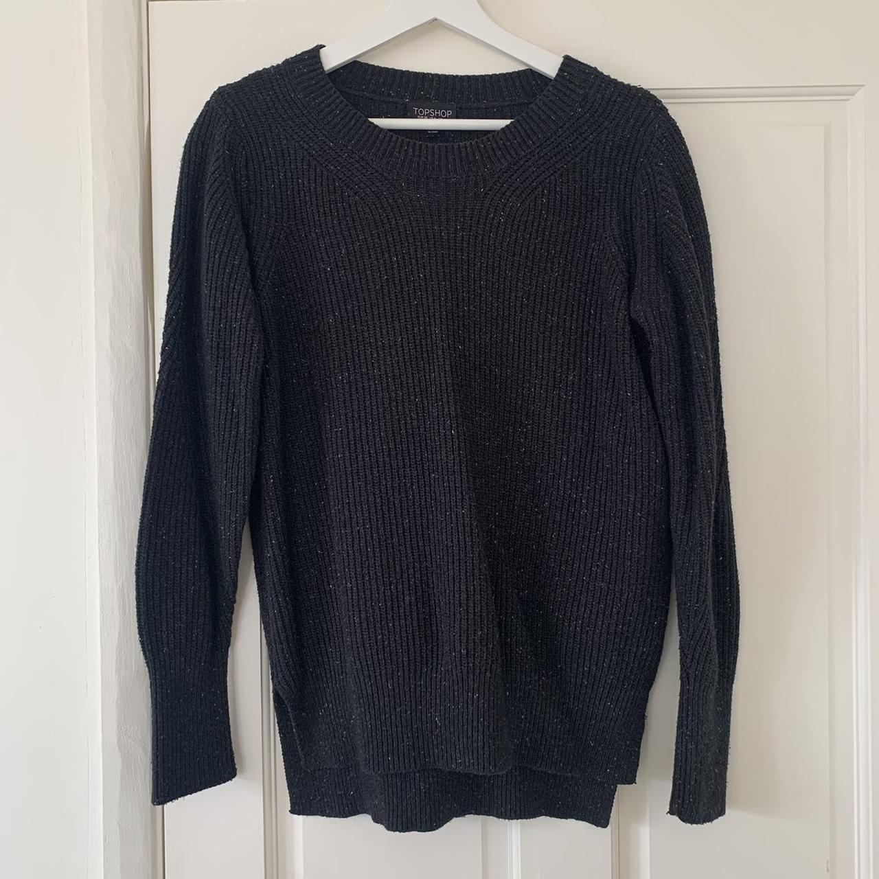 Topshop black speckled knit jumper Worn a couple of... - Depop