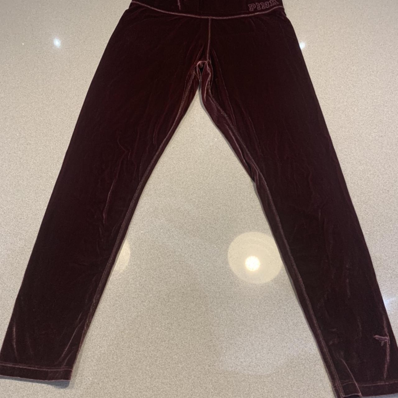 Pink velvet yoga pants. Size L ( UK 1416). In... Depop
