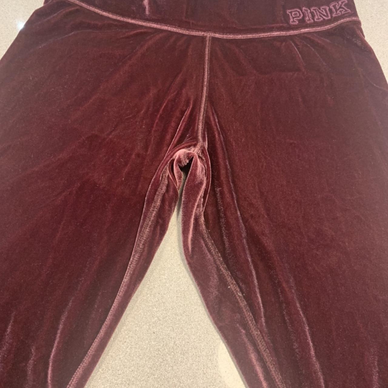 Pink velvet yoga pants. Size L ( UK 1416). In... Depop