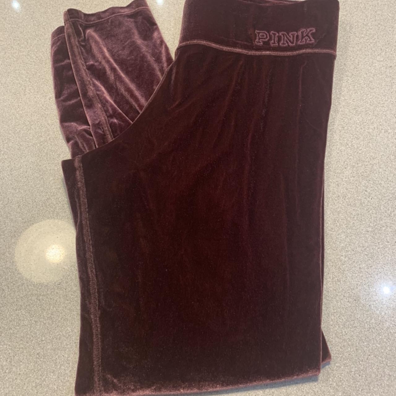 Pink velvet yoga pants. Size L ( UK 1416). In... Depop