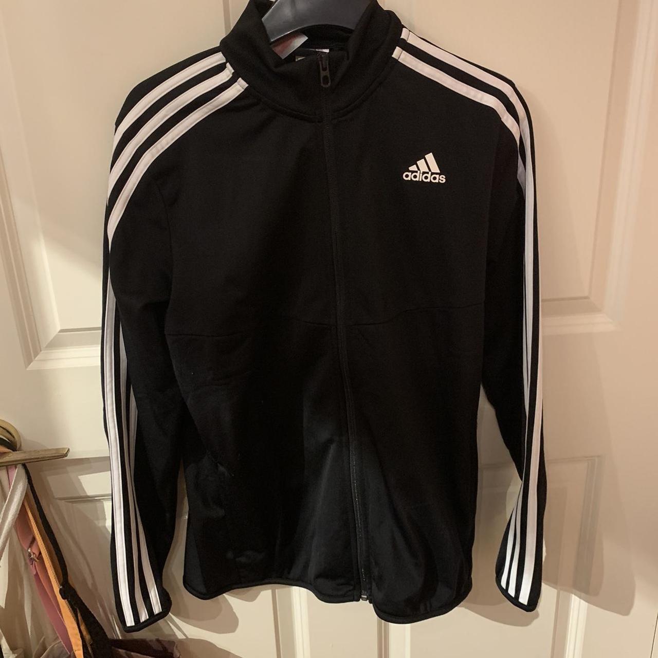 Adidas Women's Black and White Jumper | Depop